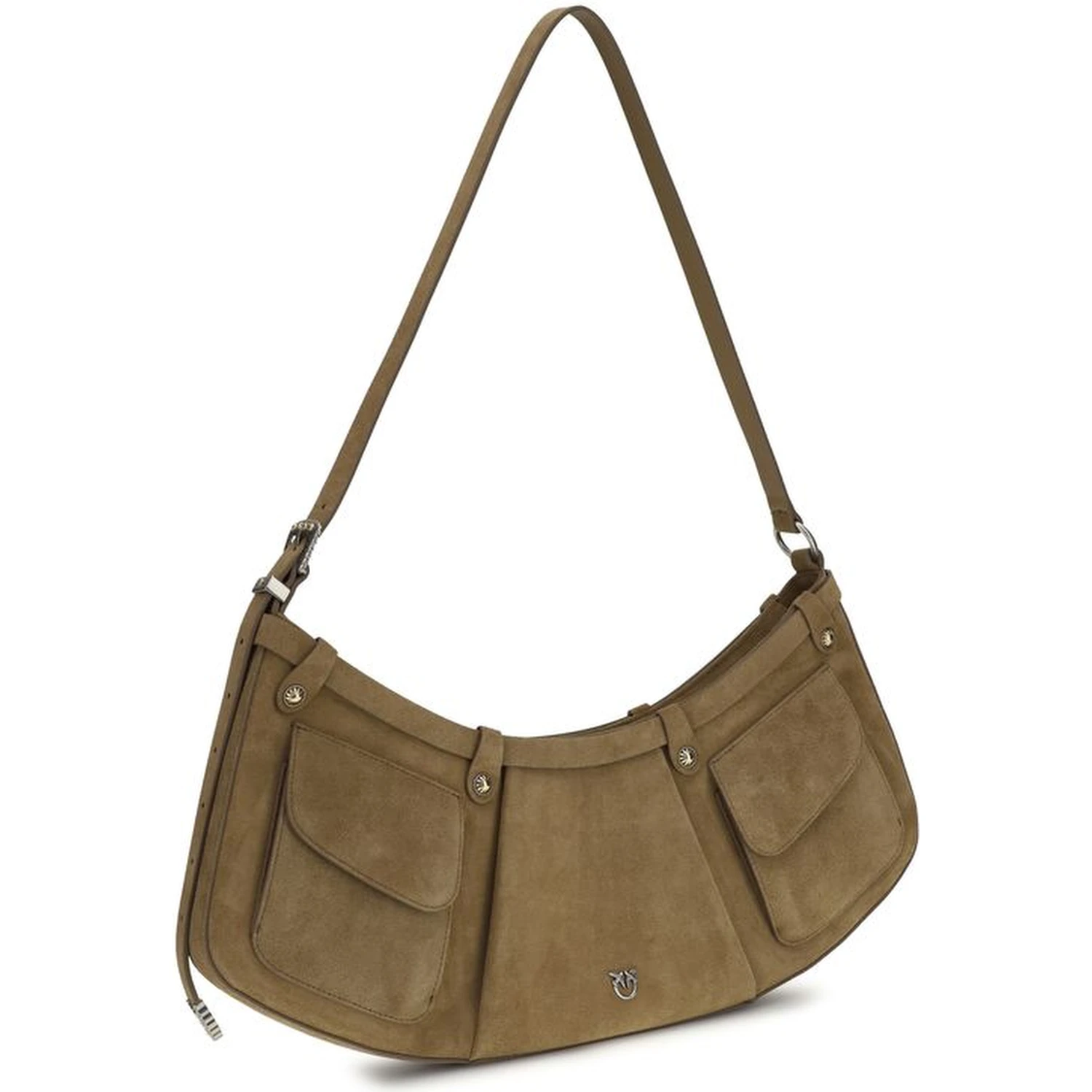 Beige Calf Leather Bos Taurus Shoulder Bag