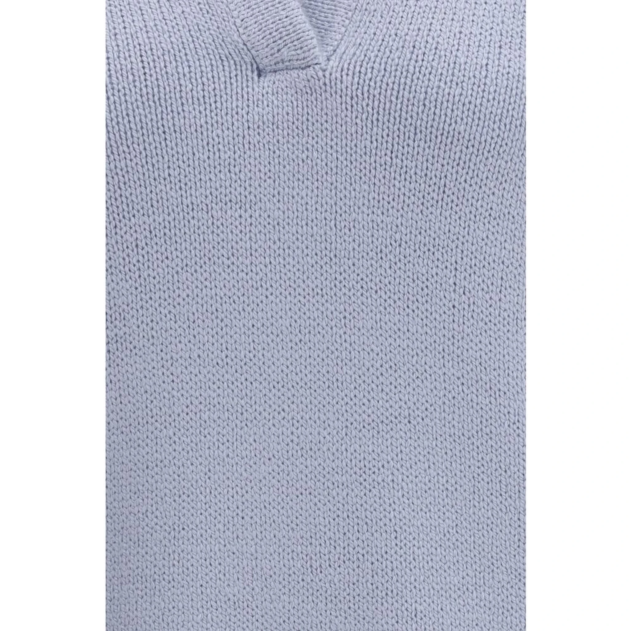 Blue Cashmere Polo Shirt
