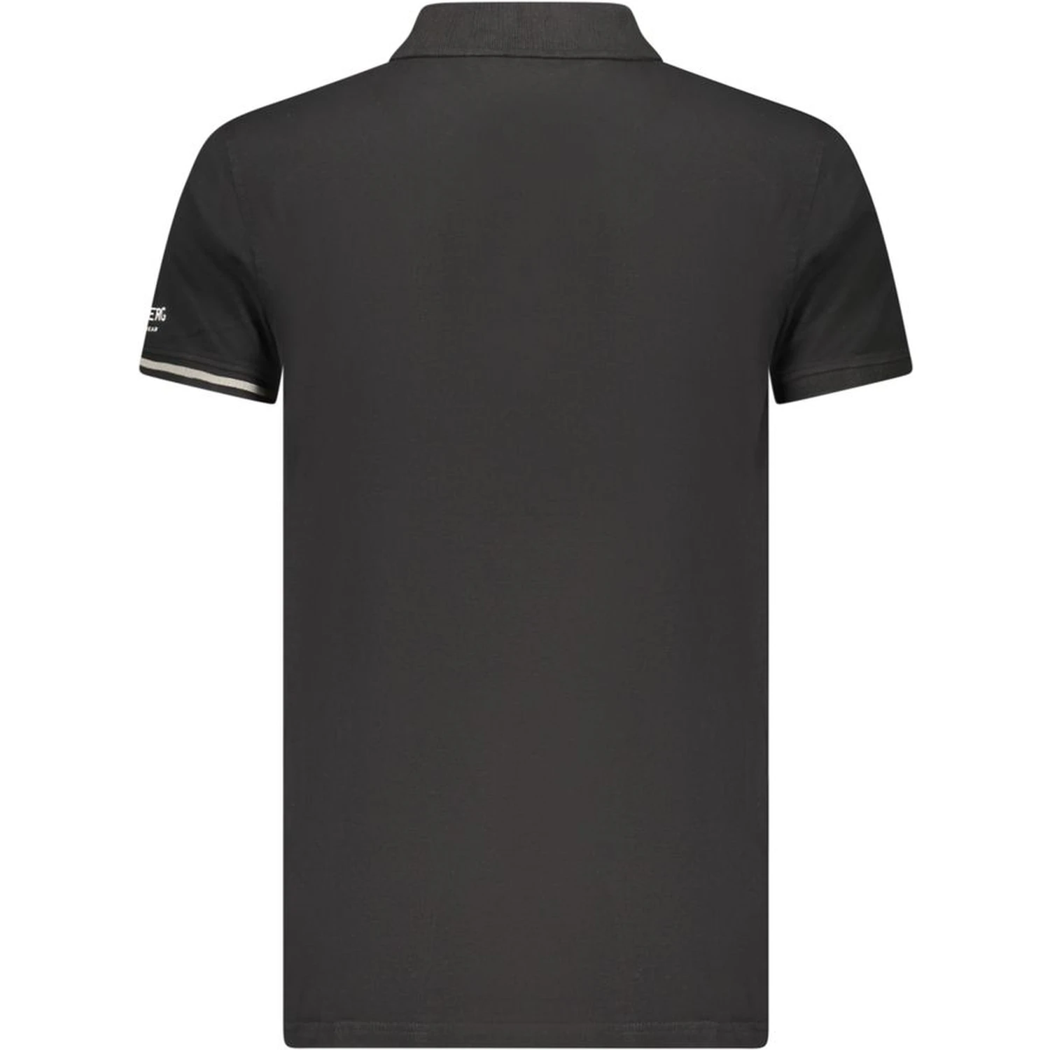 Black Cotton Men Polo Shirt
