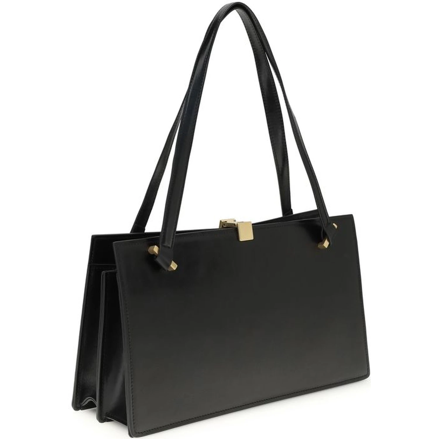 Black Calf Leather Bos Taurus Shoulder Bag
