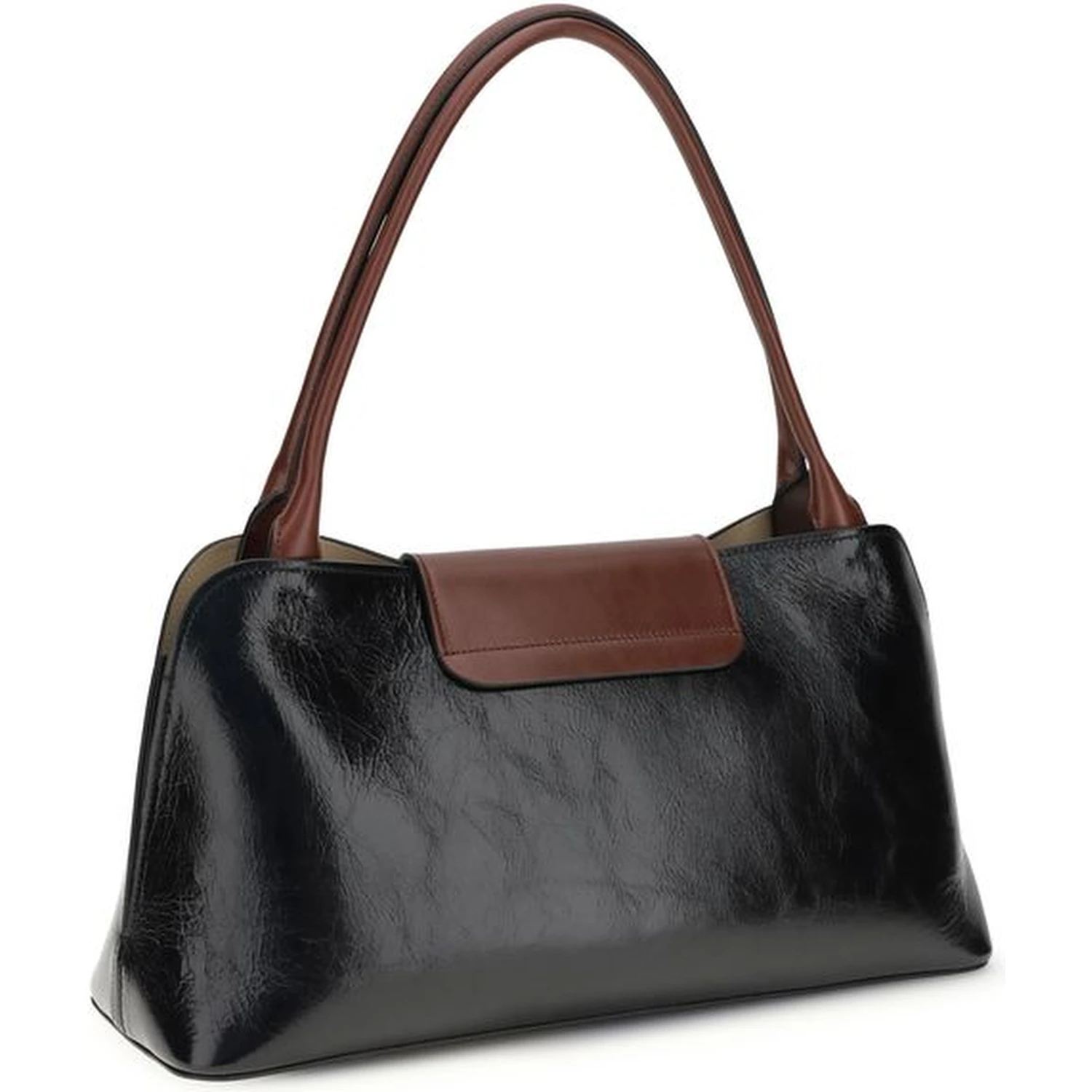 Black Calf Leather Bos Taurus Shoulder Bag