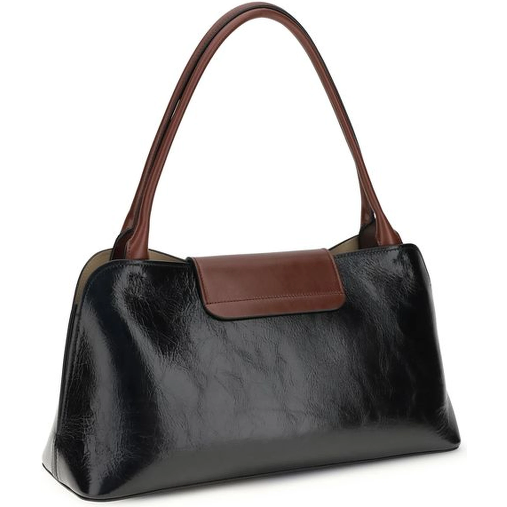 Black Calf Leather Bos Taurus Shoulder Bag