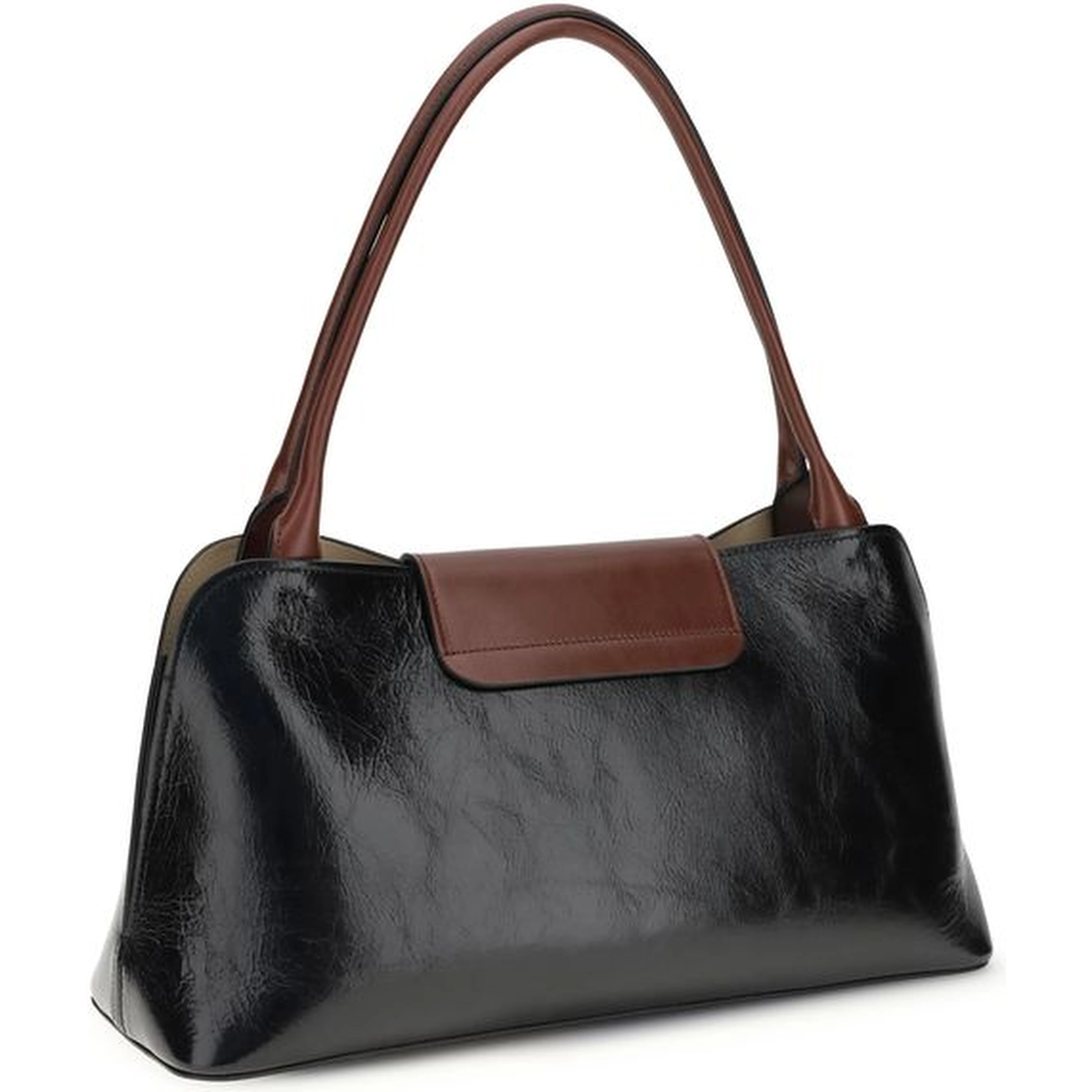 Black Calf Leather Bos Taurus Shoulder Bag