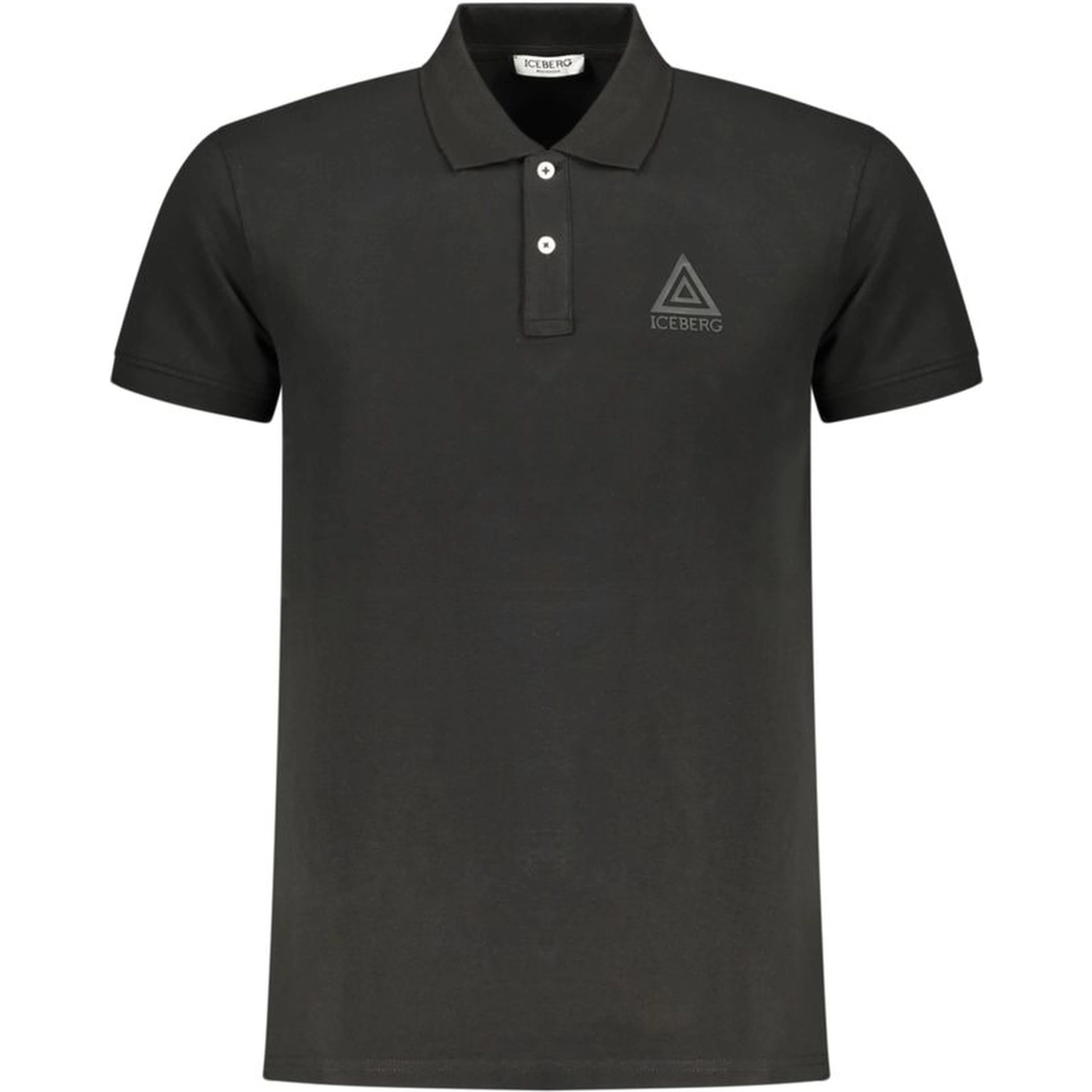Black Cotton Men Polo Shirt