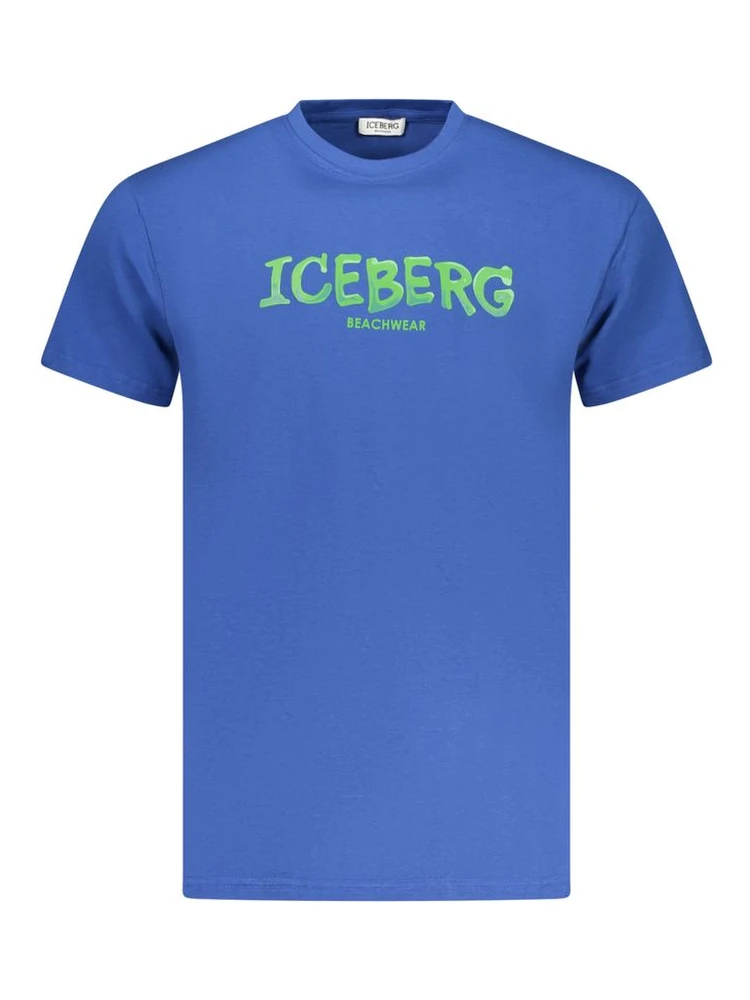 Blue Cotton Men's T-Shirt