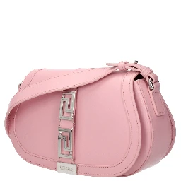 Pink Leather Shoulder Bag