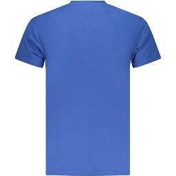 Blue Cotton Men's T-Shirt