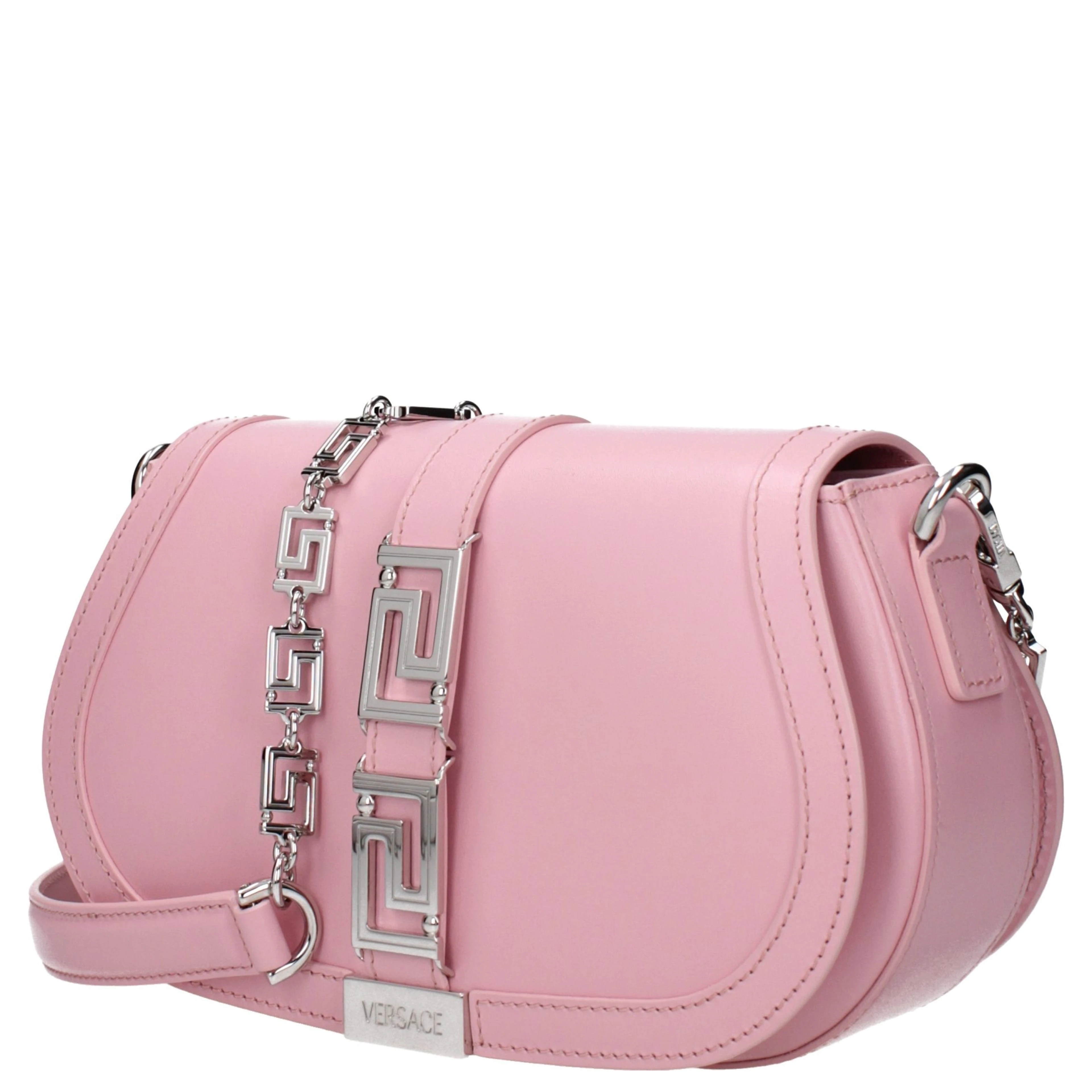 Pink Leather Shoulder Bag