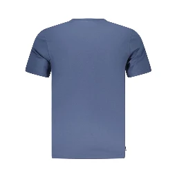Blue Cotton Men T-Shirt