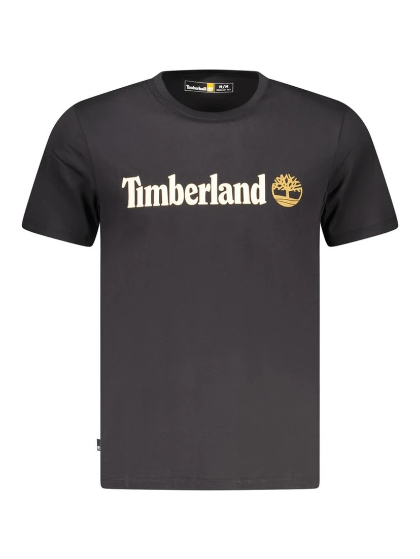 Black Cotton Men T-Shirt
