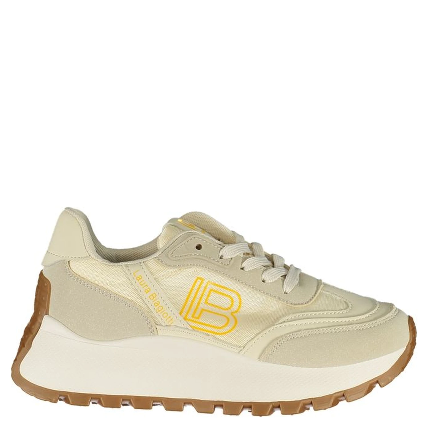 Beige Polyurethane Women Sneaker