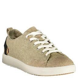 Beige Polyester Athletic Sneakers