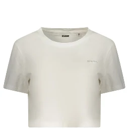 White Cotton Women T-Shirt