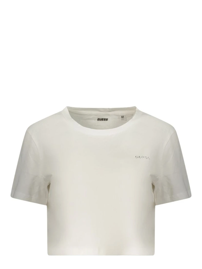 White Cotton Women T-Shirt