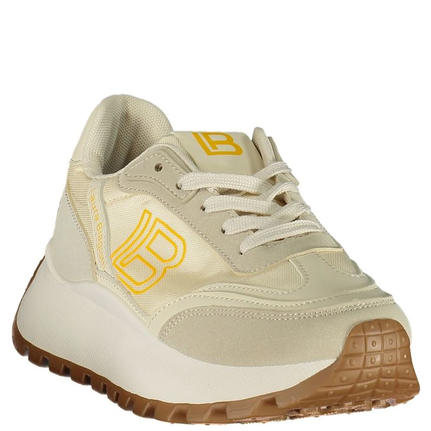 Beige Polyurethane Women Sneaker
