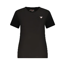 Black Cotton Women T-Shirt