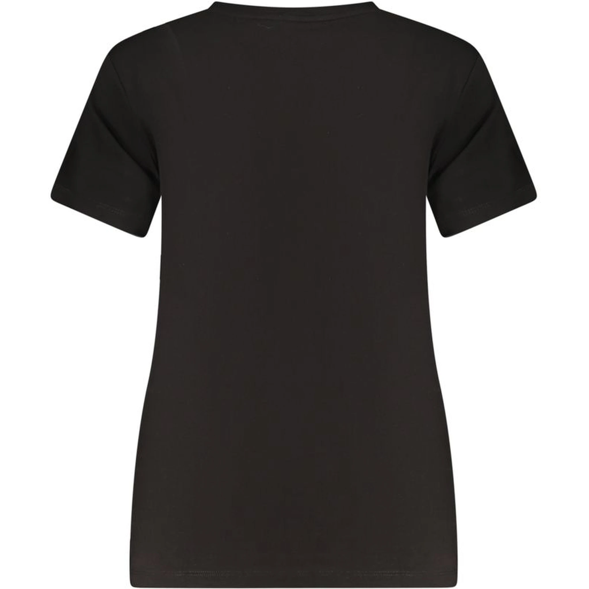 Black Cotton Women T-Shirt