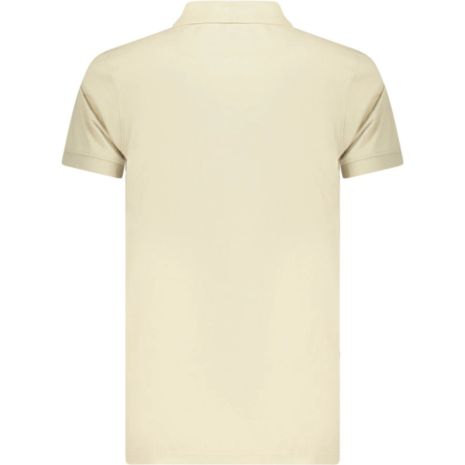 Beige Cotton Men Polo Shirt