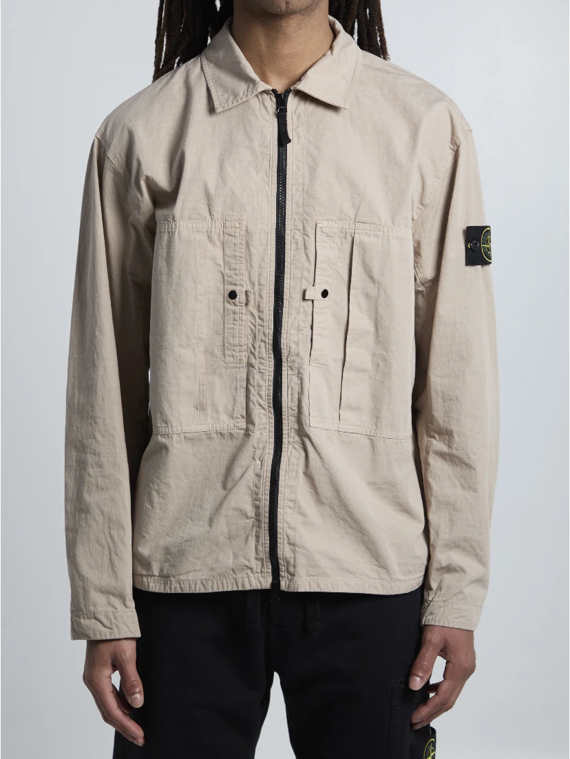 Ripstop cotton overshirt