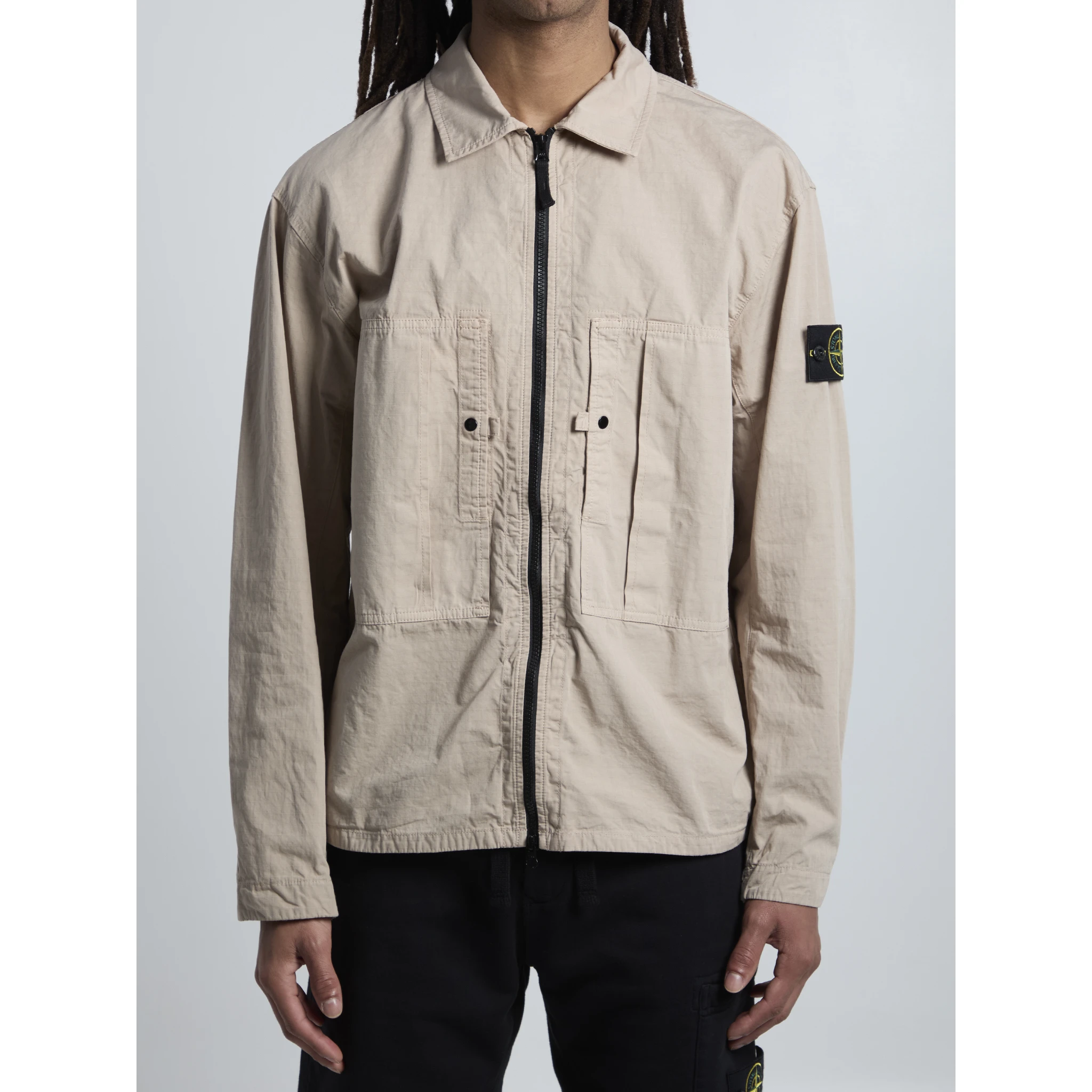 Ripstop cotton overshirt