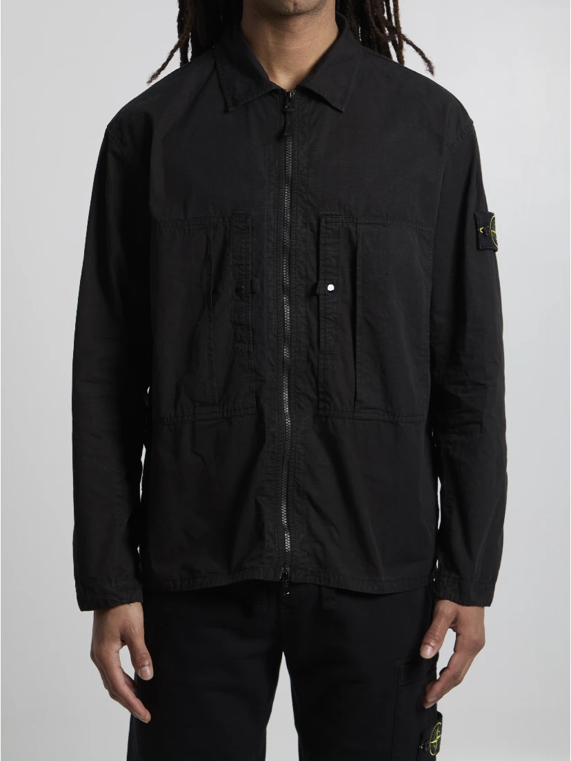 Ripstop cotton overshirt