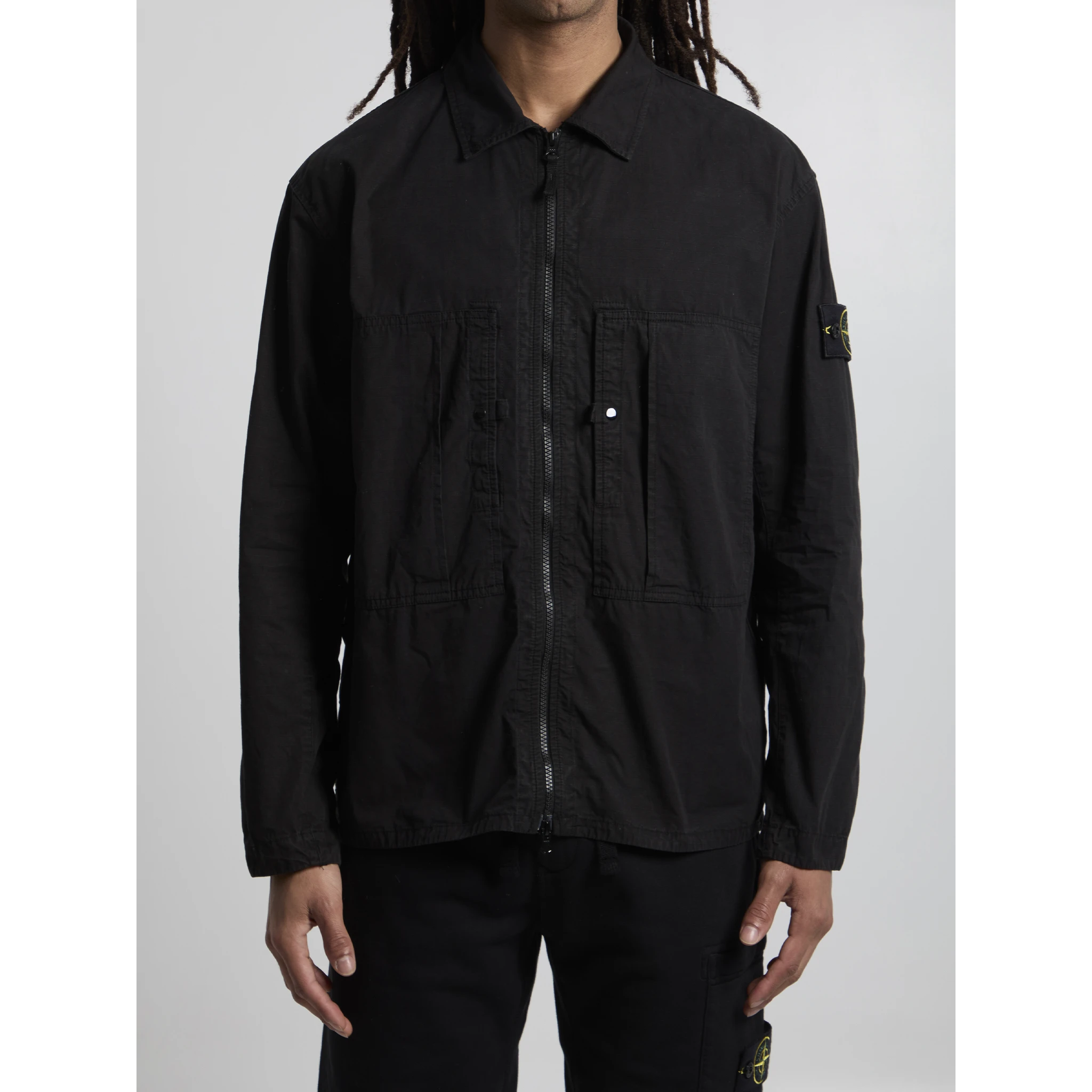 Ripstop cotton overshirt