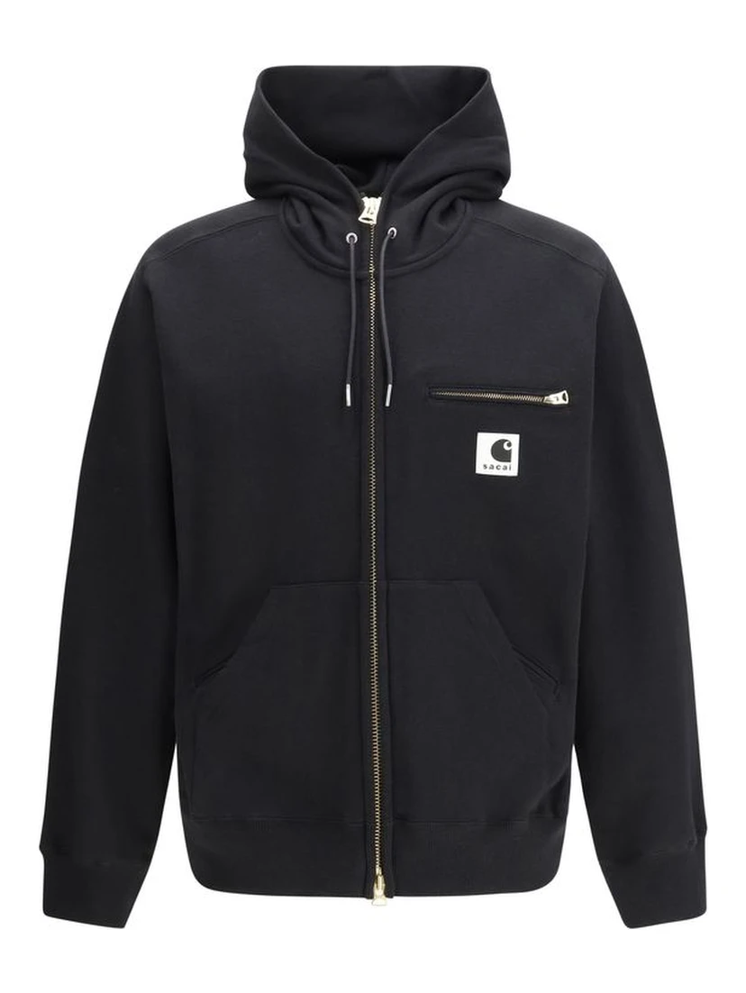 Black Cotton Sweatshirt