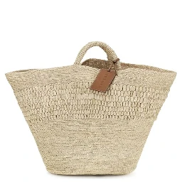 Beige Raffia Handbag