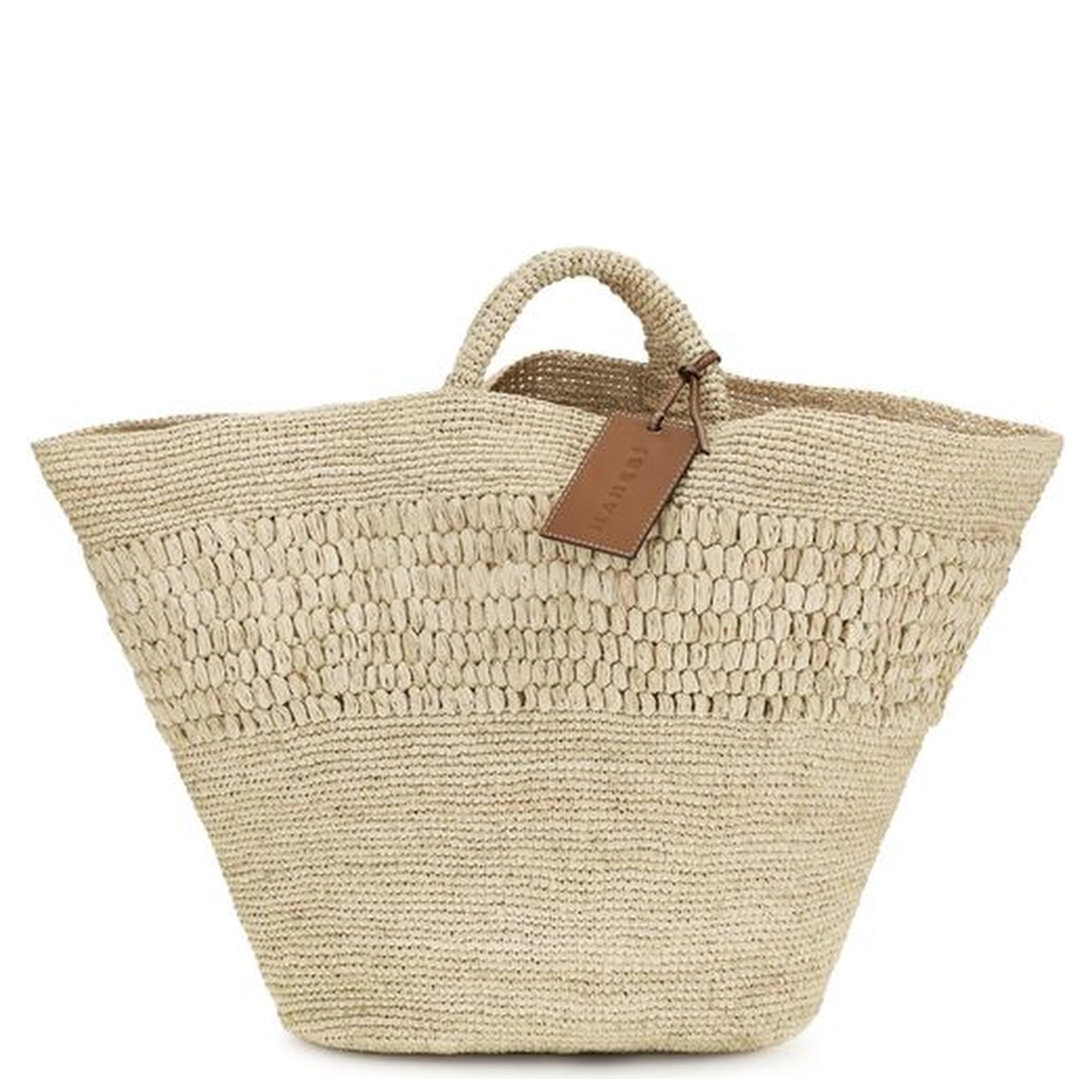 Beige Raffia Handbag