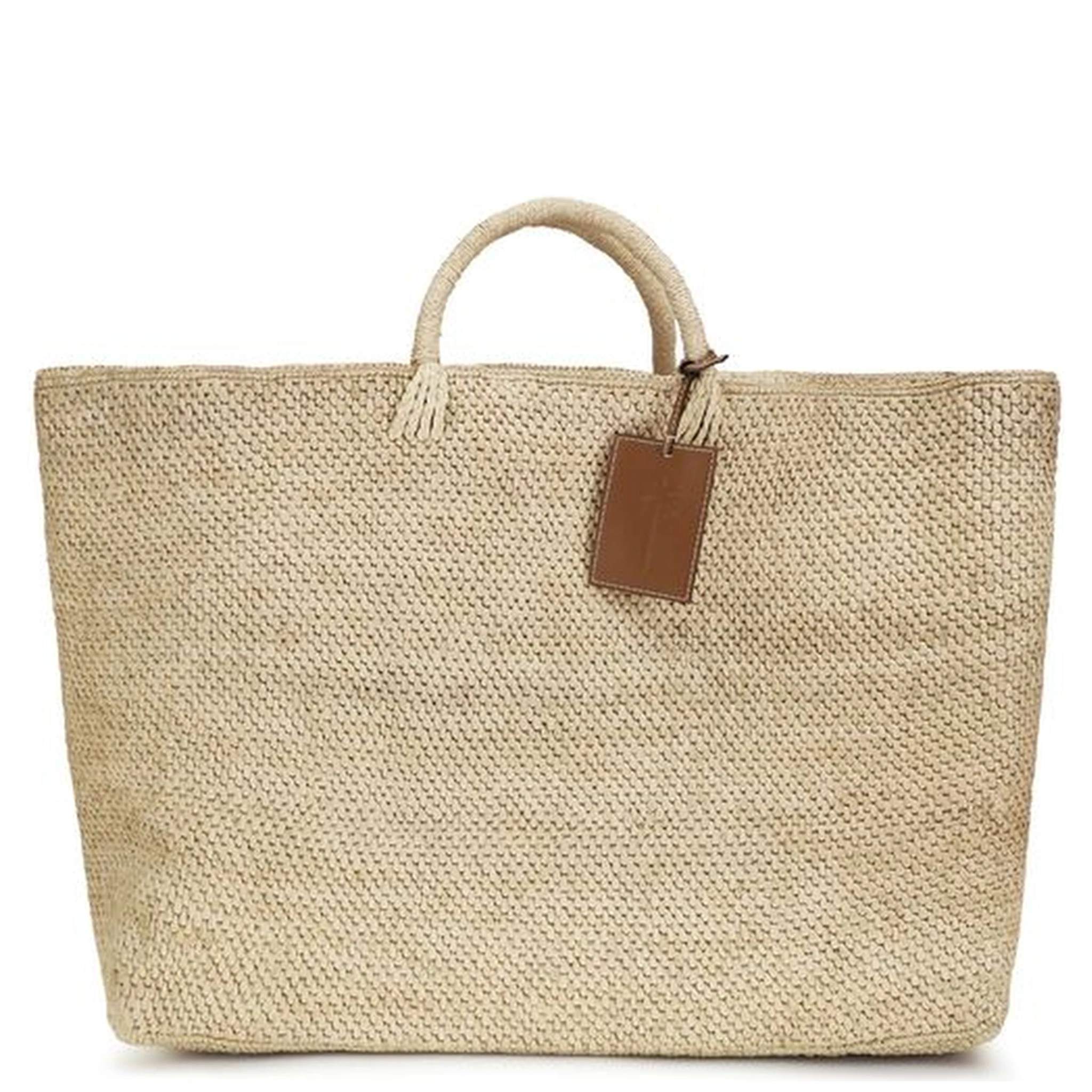 Beige Raffia Handbag