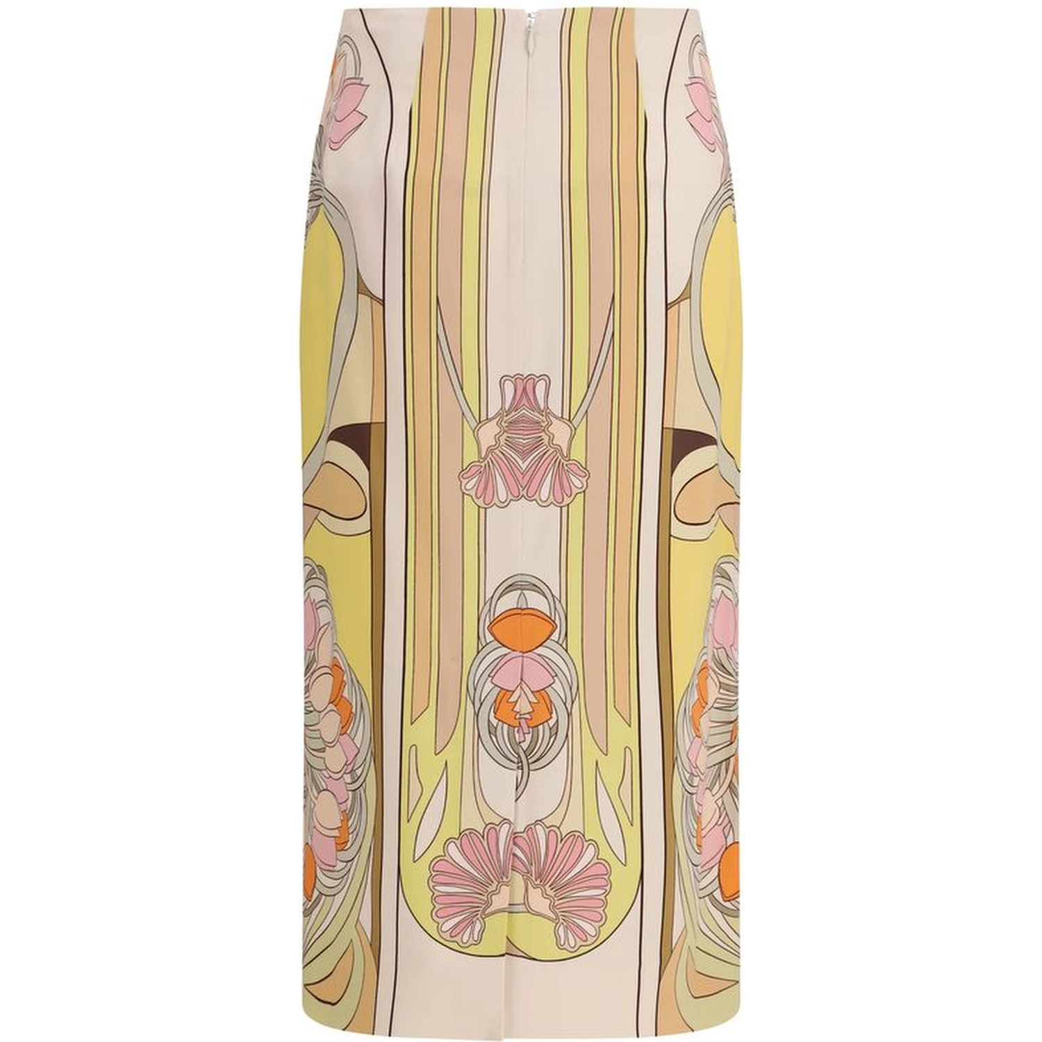 Multicolor Viscose Long Skirt