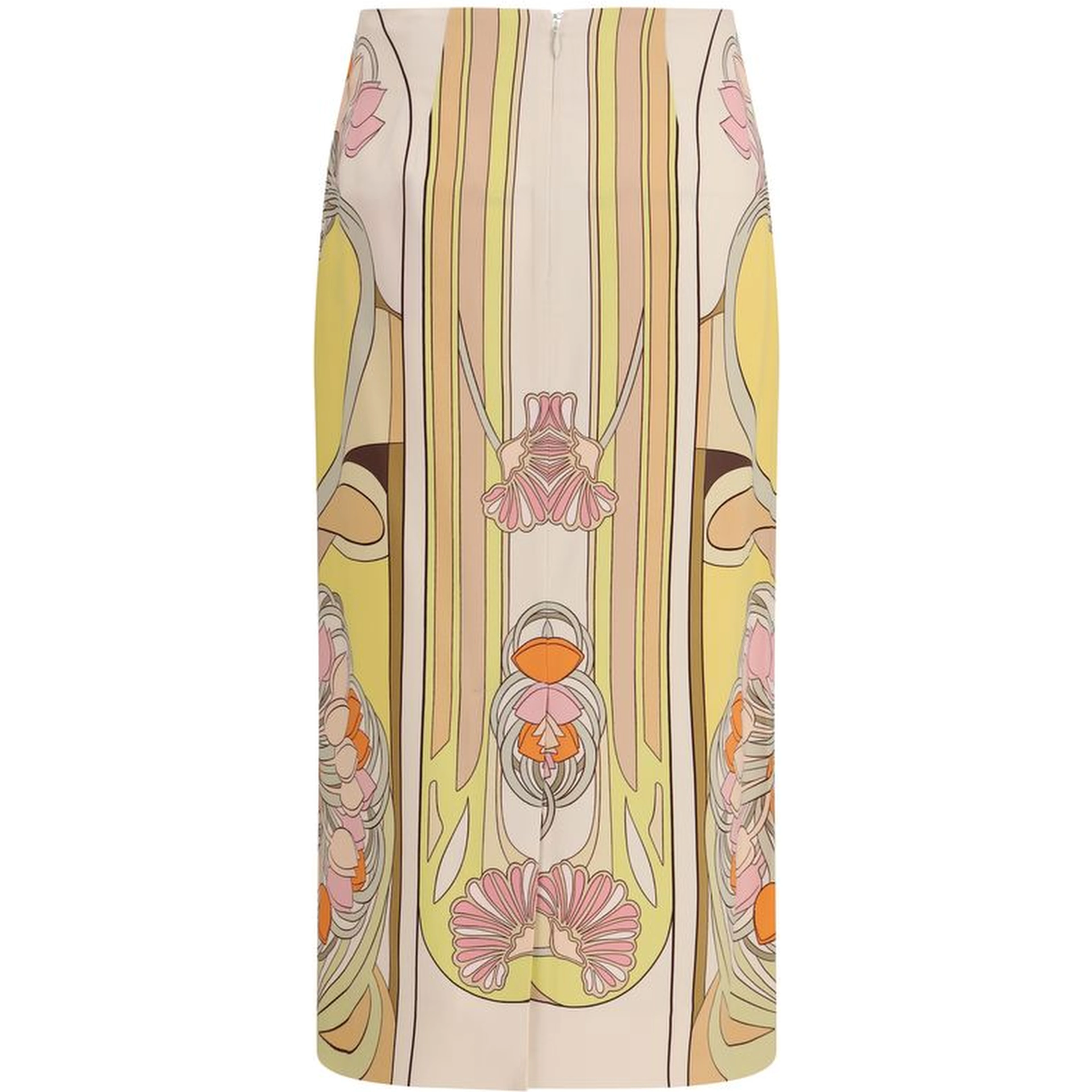 Multicolor Viscose Long Skirt
