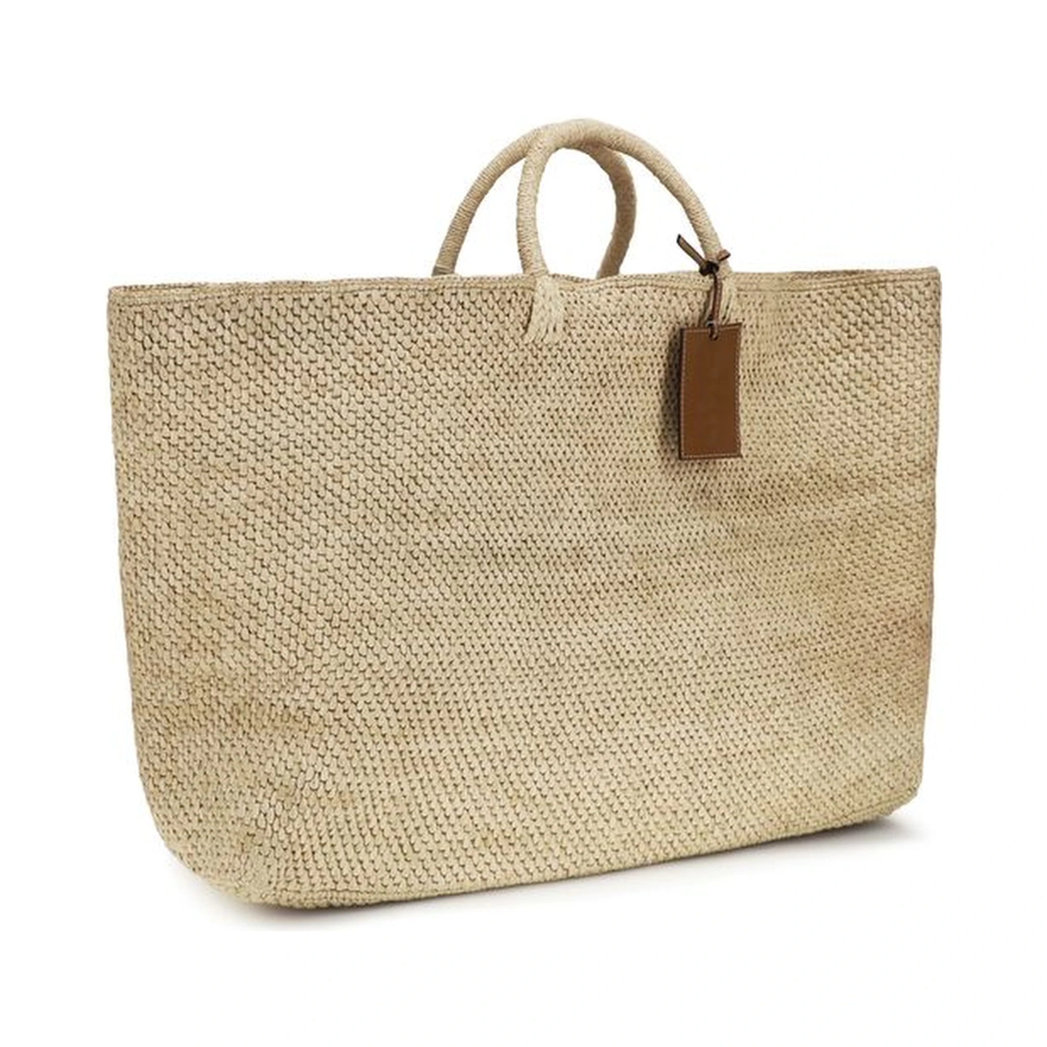 Beige Raffia Handbag