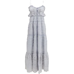 Blue Cotton Casual Dress