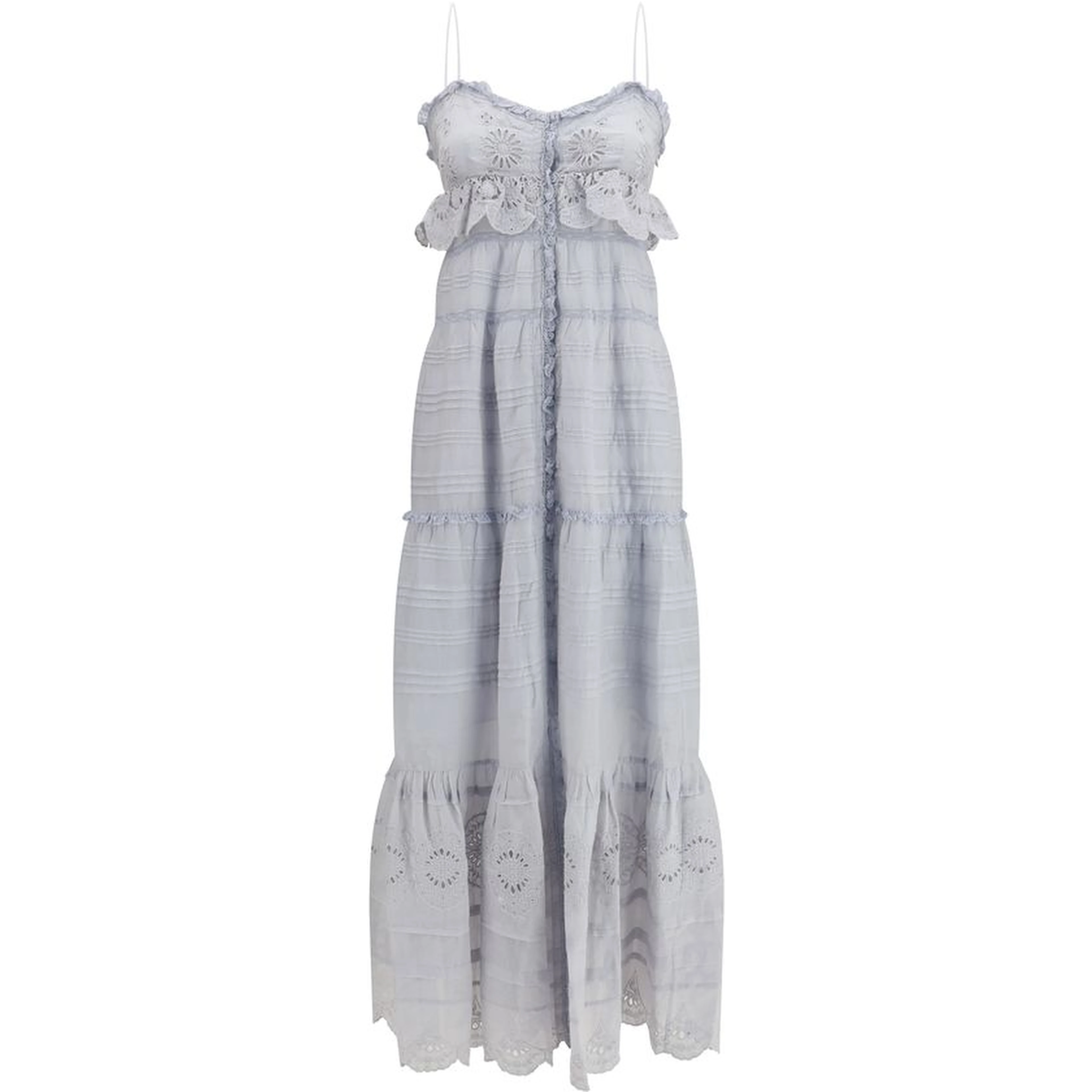 Blue Cotton Casual Dress