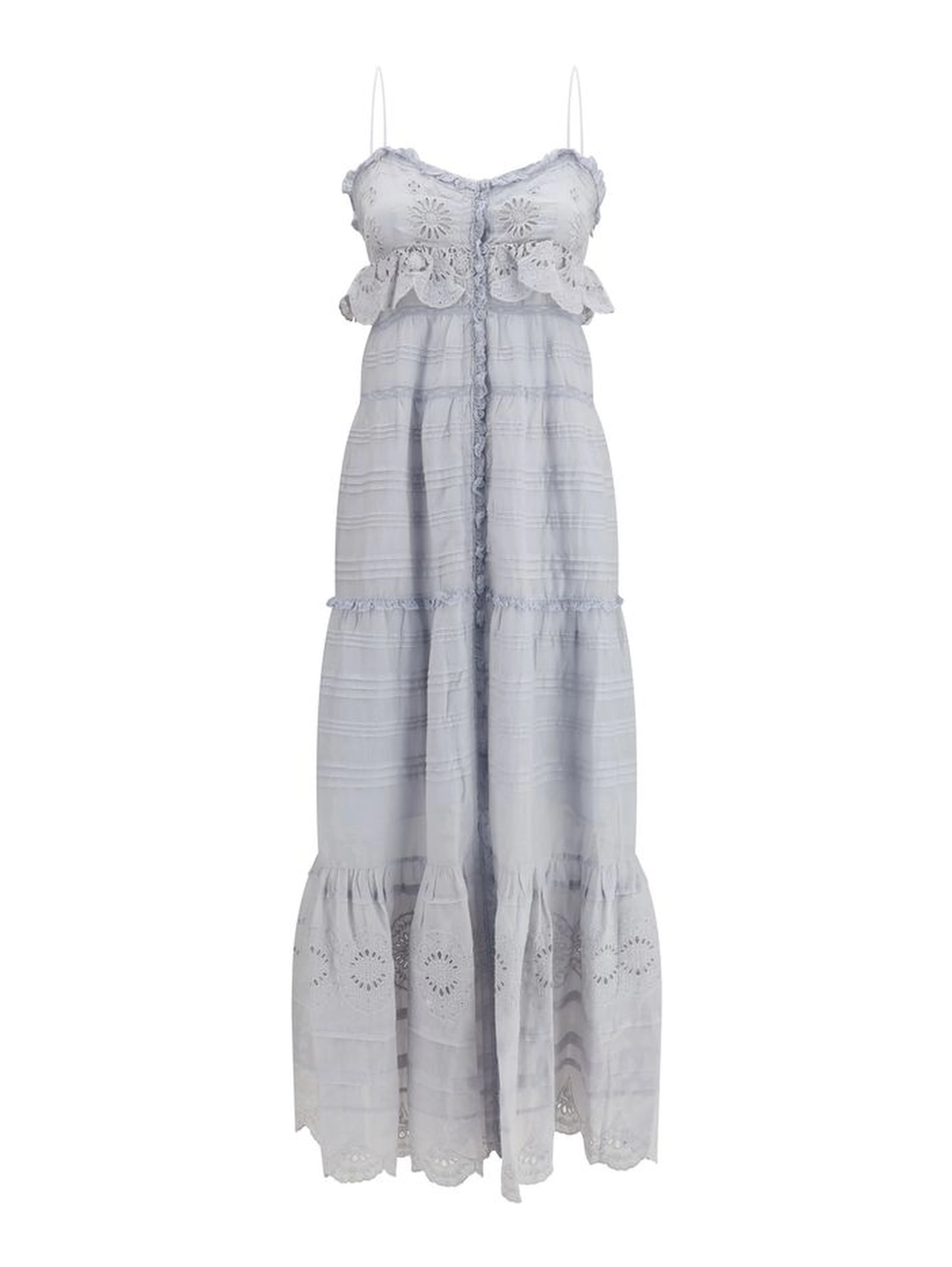 Blue Cotton Casual Dress