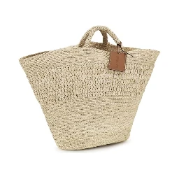 Beige Raffia Handbag