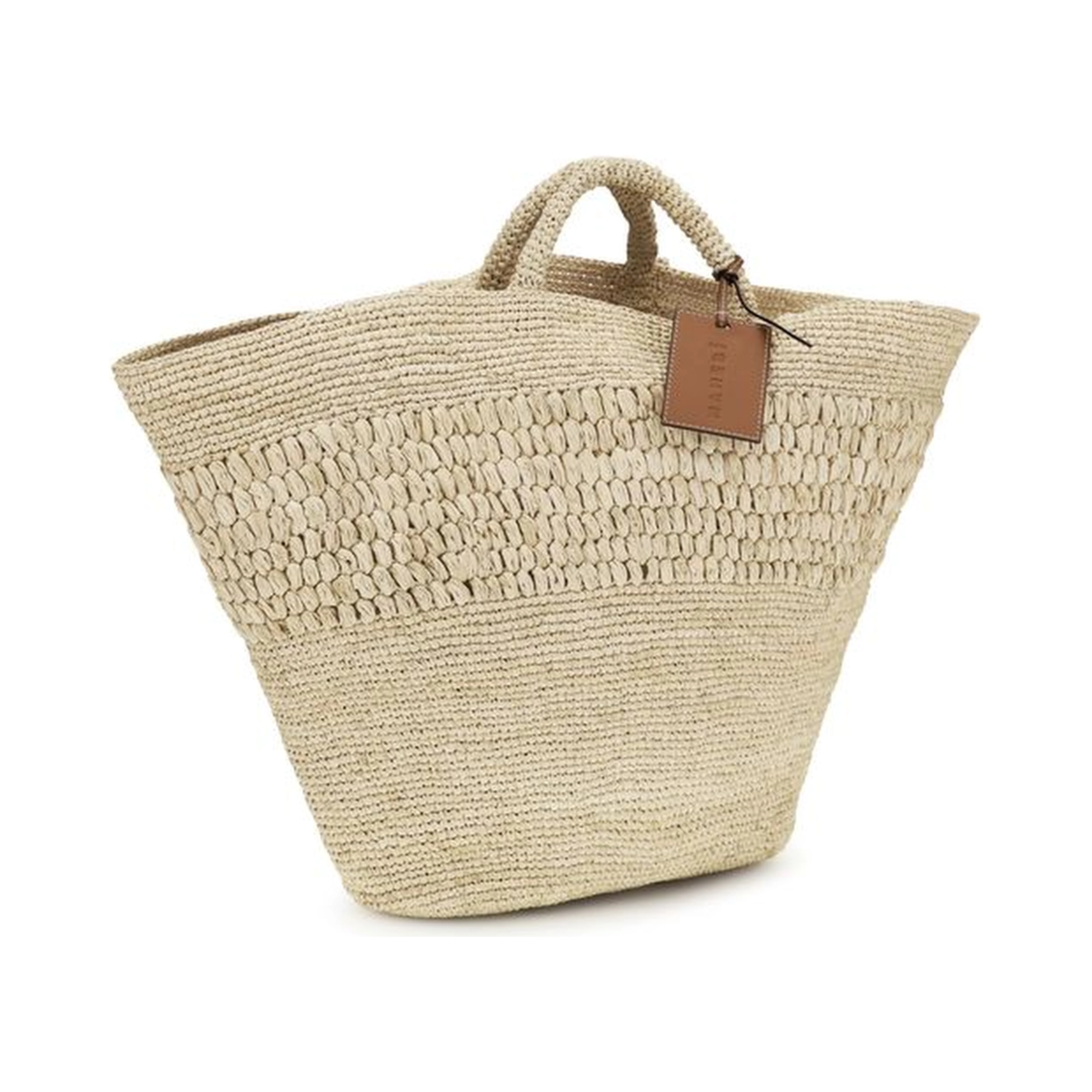 Beige Raffia Handbag