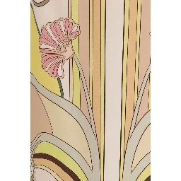 Multicolor Viscose Long Skirt