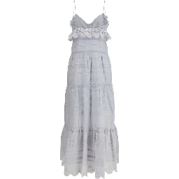 Blue Cotton Casual Dress