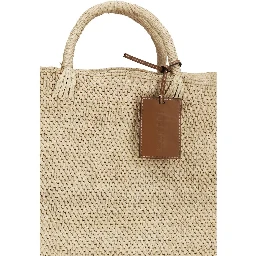 Beige Raffia Handbag