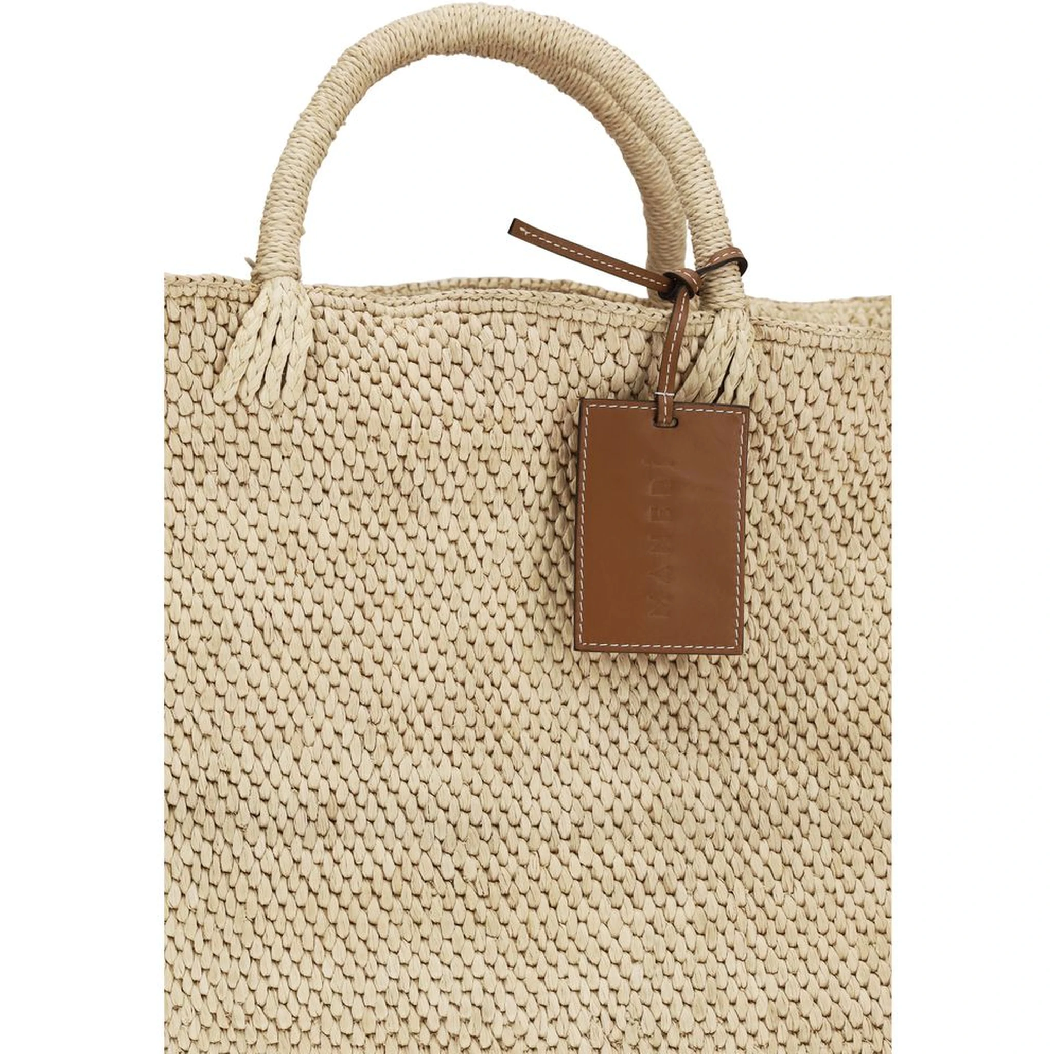 Beige Raffia Handbag