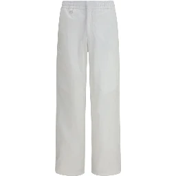 White Cotton Casual Pants