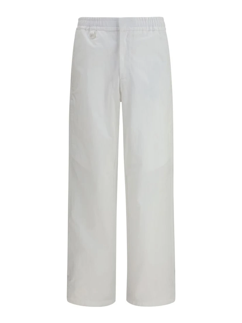White Cotton Casual Pants