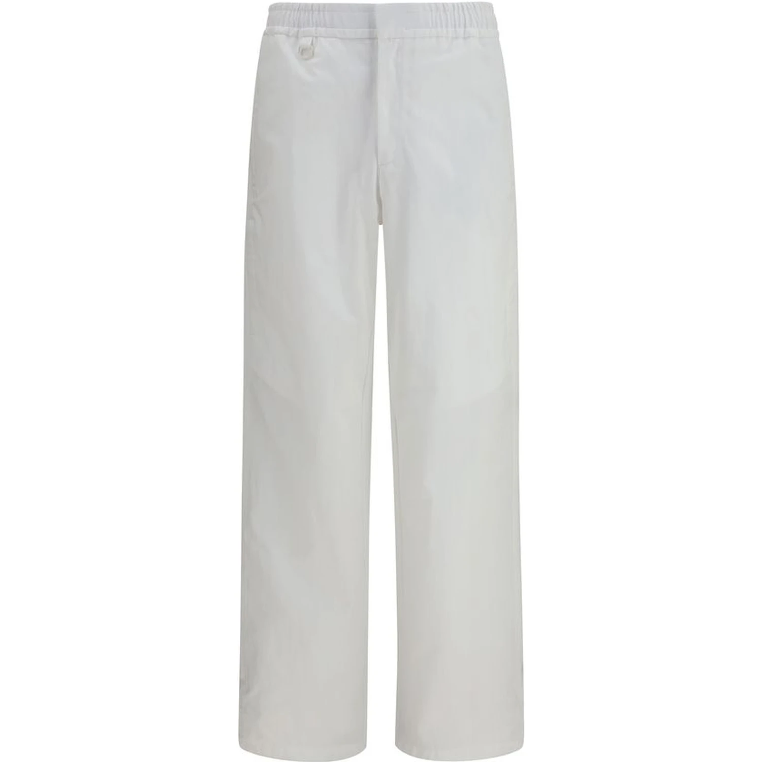 White Cotton Casual Pants