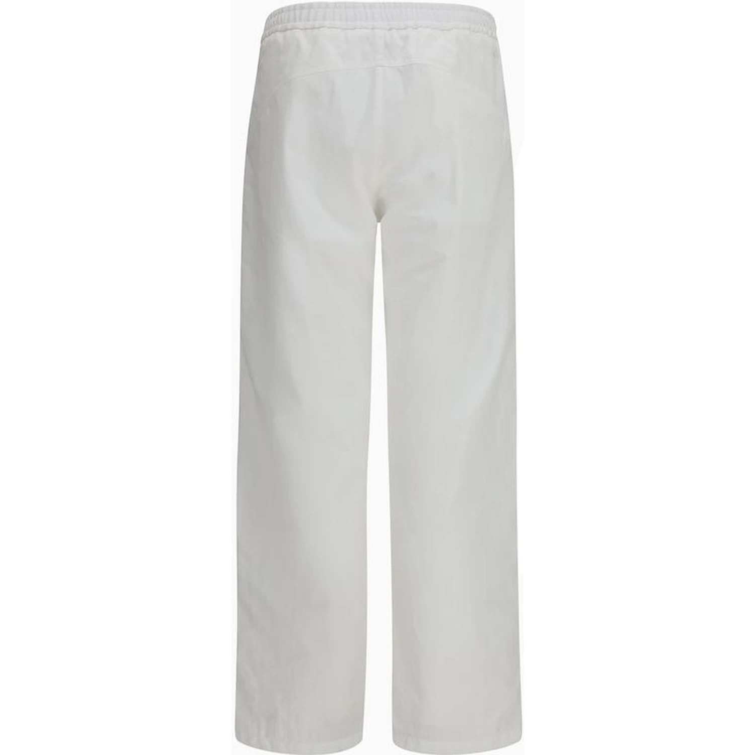 White Cotton Casual Pants