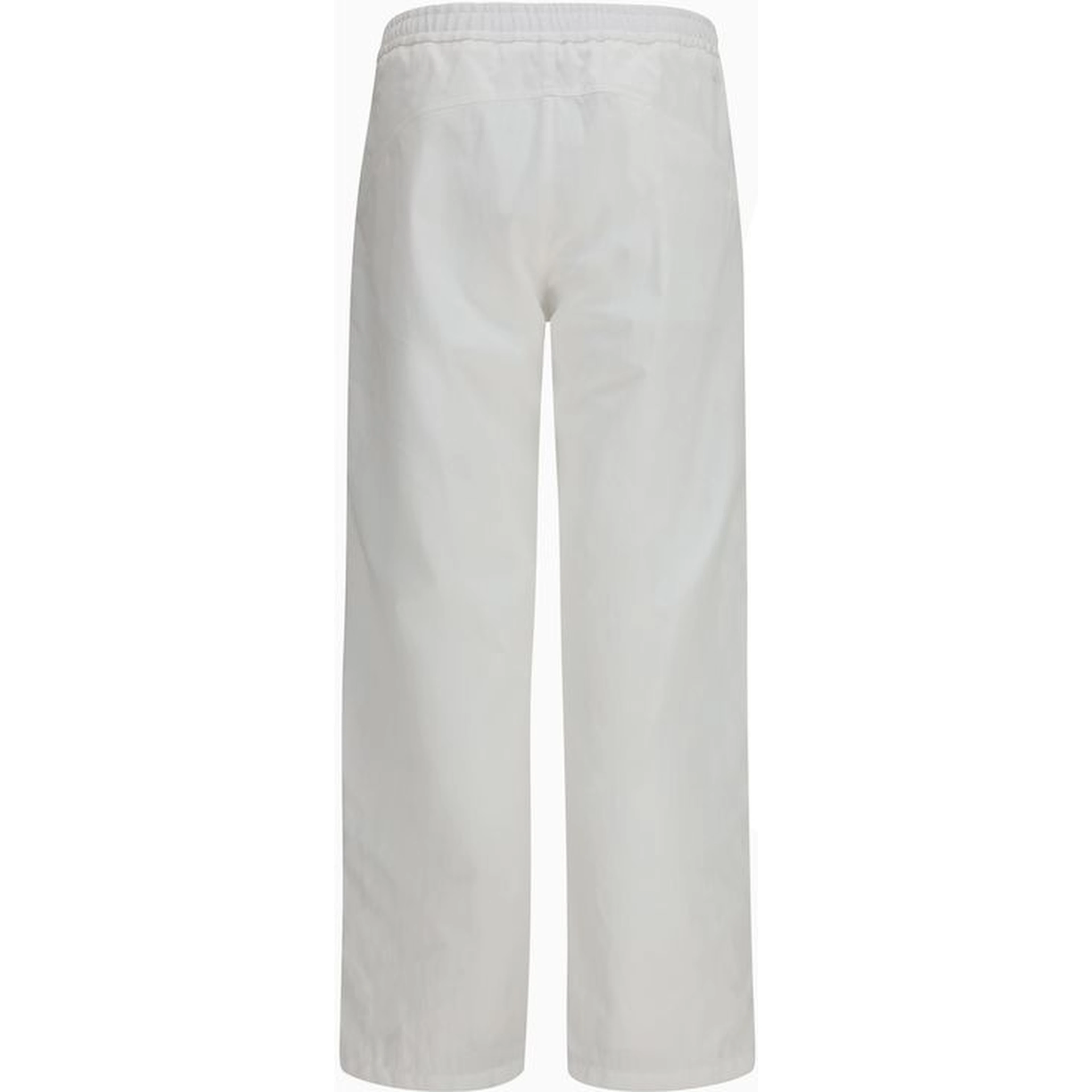 White Cotton Casual Pants