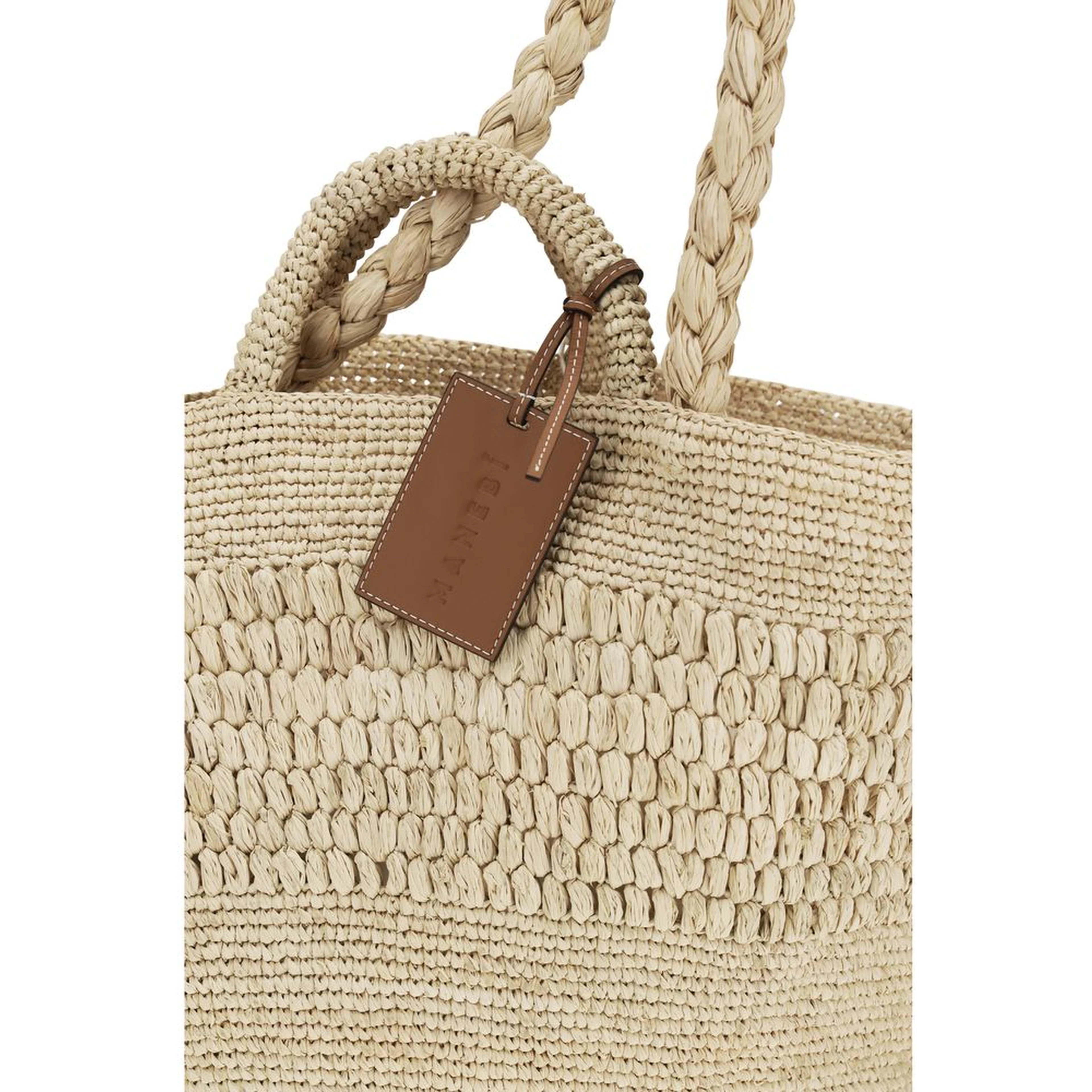 Beige Raffia Handbag
