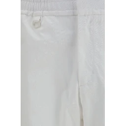 White Cotton Casual Pants