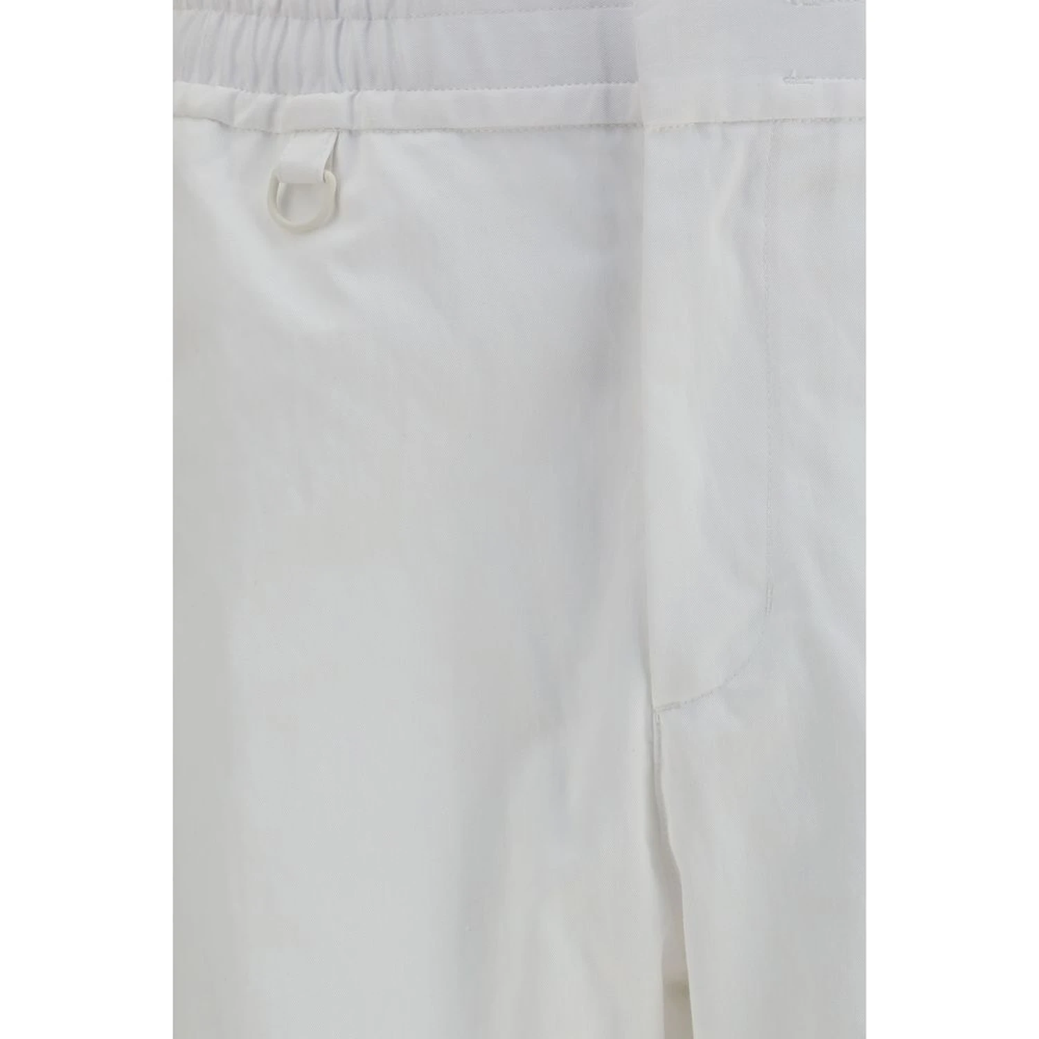 White Cotton Casual Pants